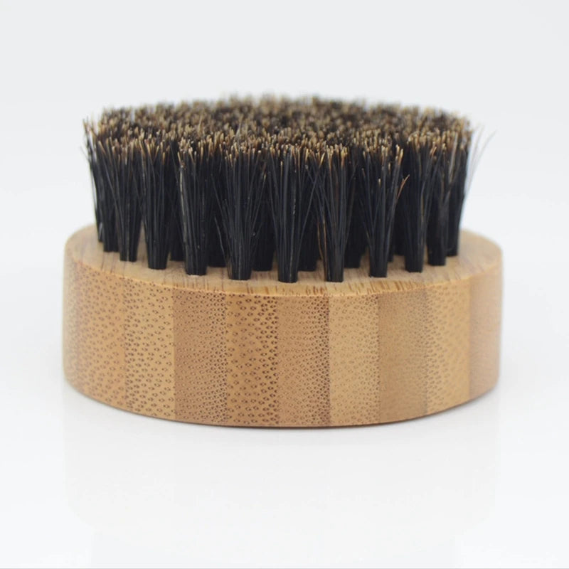 Round Handle Beard & Mustache Brush