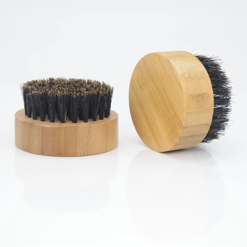 Round Handle Beard & Mustache Brush