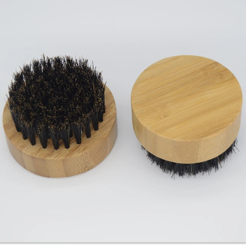Round Handle Beard & Mustache Brush
