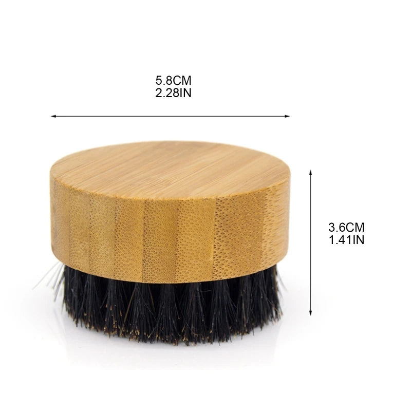 Round Handle Beard & Mustache Brush