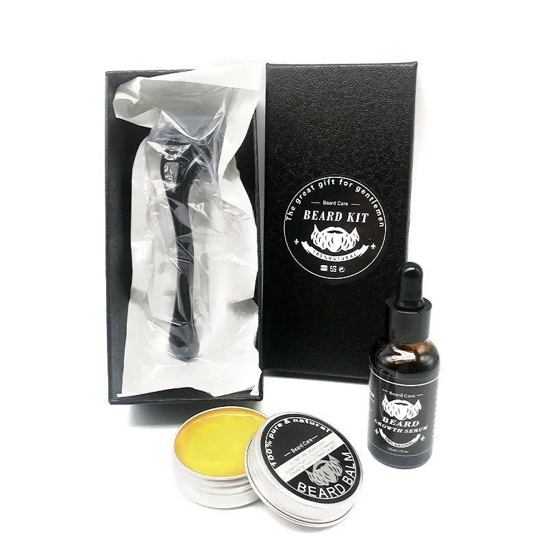 Beard Growth Set Men Beard Care Kit