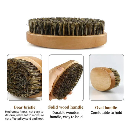 Boar Bristle Wood Beard Brush