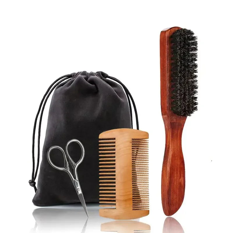 Boar Bristle Wood Beard Brush