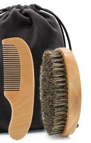 Boar Bristle Wood Beard Brush