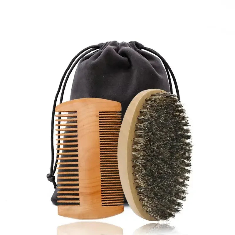 Boar Bristle Wood Beard Brush